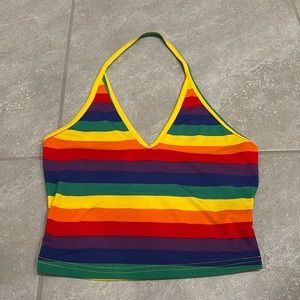 SHEIN Rainbow Crop Halter